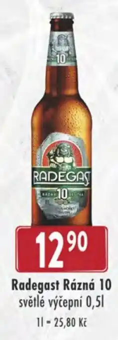 Qanto Radegast Rázná 10 světlé výčepní 0,5L nabídka