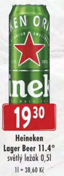 Qanto Heineken Lager Beer 11.4° světlý ležák 0,5L nabídka