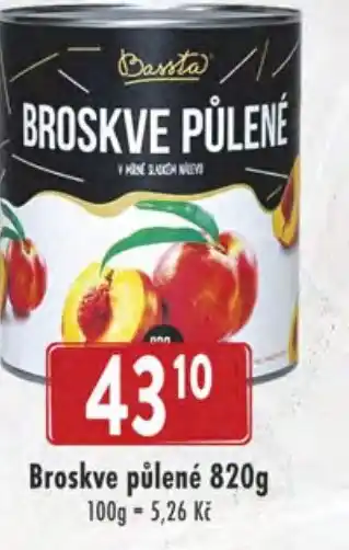 Qanto Broskve půlené 820g nabídka