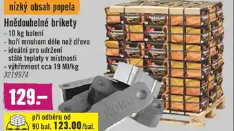 Hornbach Hnědouhelné brikety nabídka