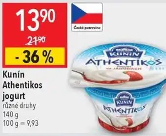 Globus Kunín Athentikos jogurt nabídka
