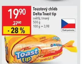 Toustový chléb Delta Toast tip