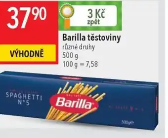 Globus Barilla těstoviny nabídka