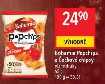 Globus Bohemia Popchips a Čočkové chipsy nabídka