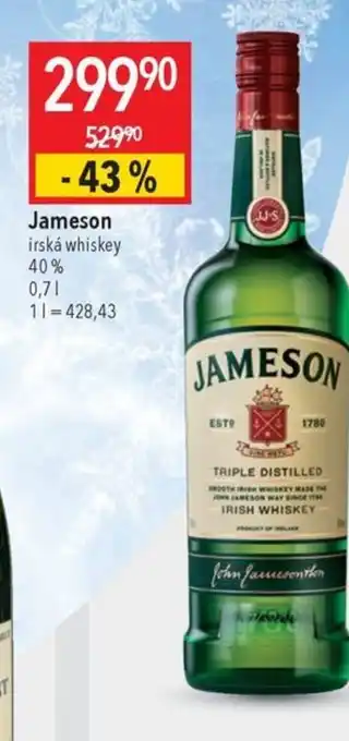 Globus Jameson irská whiskey nabídka