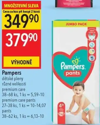 Globus Pampers dětské pleny nabídka