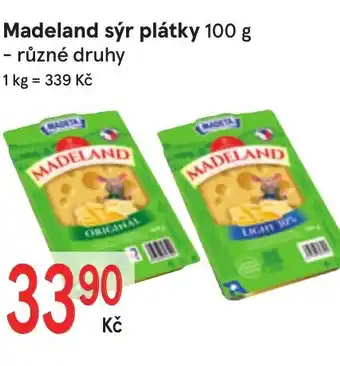Žabka Madeland sýr plátky 100 g nabídka