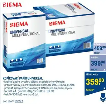 Makro KOPÍROVACÍ PAPÍR UNIVERSAL nabídka