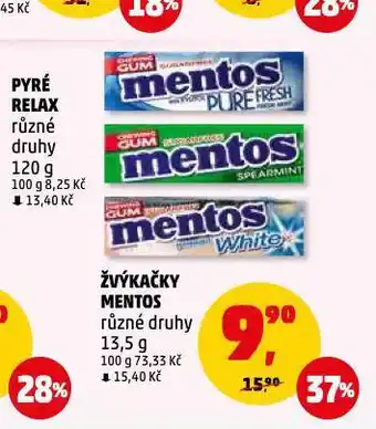 Penny Market Žvýkačky mentos nabídka