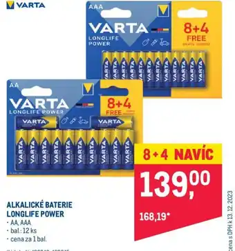 Makro ALKALICKÉ BATERIE LONGLIFE POWER nabídka