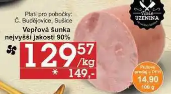 Jip Vepřová šunka nejvyšší jakosti 90%, 100 g nabídka