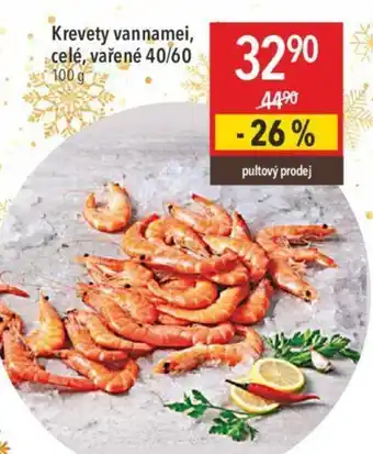 Globus Krevety vannamei, celé, vařené 40/60 nabídka