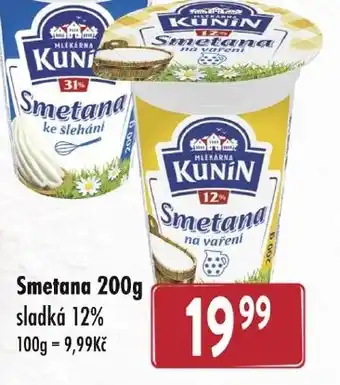 Qanto Smetana 200g sladká 12% nabídka