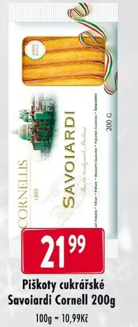 Qanto Piškoty cukrářské Savoiardi Cornell 200g nabídka