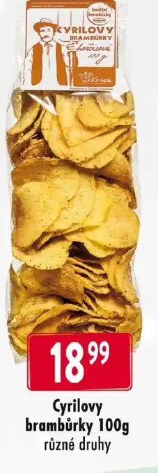 Qanto Cyrilovy brambůrky 100g nabídka