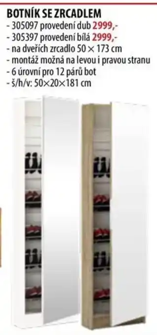 IDEA nábytek BOTNÍK SE ZRCADLEM nabídka