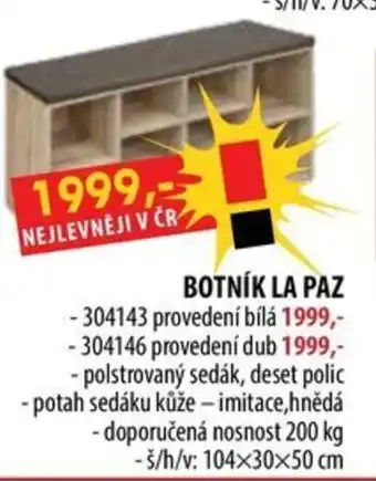 IDEA nábytek BOTNÍK LA PAZ nabídka