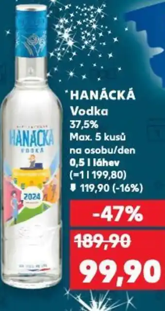 Kaufland HANÁCKÁ Vodka nabídka