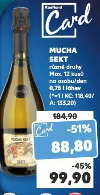 Kaufland MUCHA SEKT nabídka