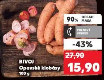 Kaufland BIVOJ Opavské klobásy 100 g nabídka