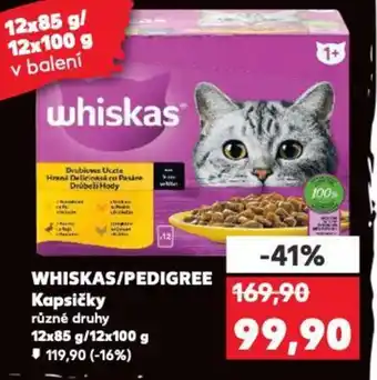 Kaufland WHISKAS/PEDIGREE Kapsičky nabídka