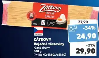 Kaufland ZÁTKOVY Vaječné těstoviny nabídka