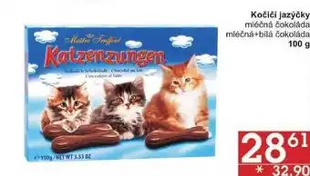 Jip Kočičí jazýčky mléčná čokoláda, 100 g nabídka