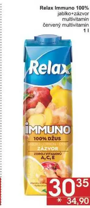 Jip Relax immuno 100% jablko+zázvor, 1 l nabídka