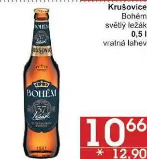Jip Krušovice bohém světlý ležák, 0,5l nabídka