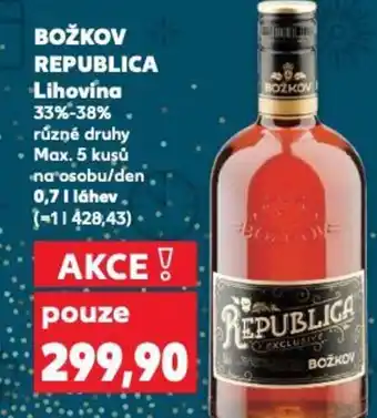 Kaufland BOŽKOV REPUBLICA Lihovina nabídka