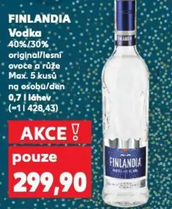 Kaufland FINLANDIA Vodka nabídka