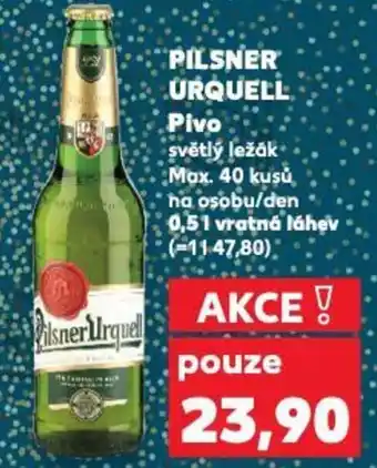 Kaufland PILSNER URQUELL Pivo nabídka