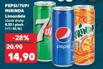 Kaufland PEPSI/7UP/ MIRINDA Limonáda nabídka