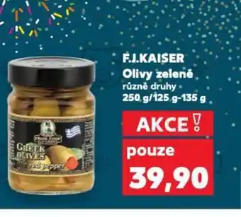 Kaufland F.J.KAISER Olivy zelené nabídka