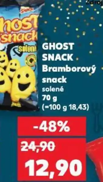 Kaufland GHOST SNACK. Bramborový snack solené 70 g nabídka