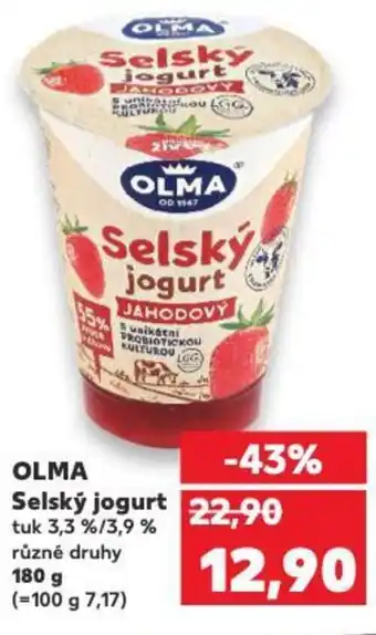 Kaufland OLMA Selský jogurt nabídka