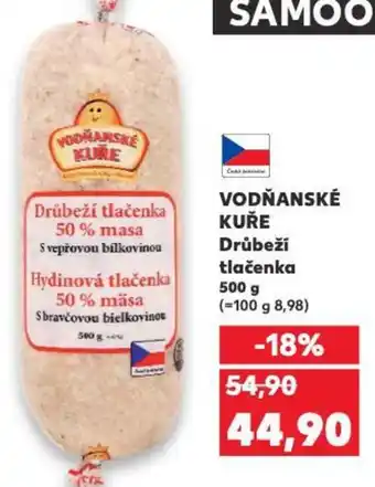 Kaufland VODŇANSKÉ KUŘE Drůbeží tlačenka 500 g nabídka
