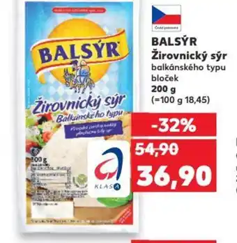 Kaufland BALSÝR Žirovnický sýr nabídka