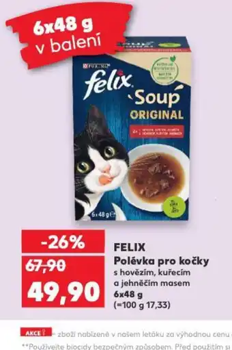 Kaufland FELIX Polévka pro kočky nabídka