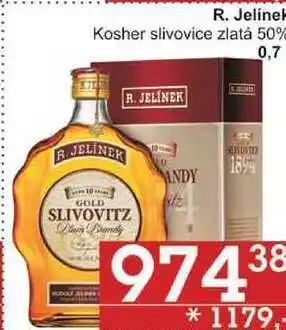 Jip R. jelínek kosher slivovice zlatá 50%, 0,7 l nabídka