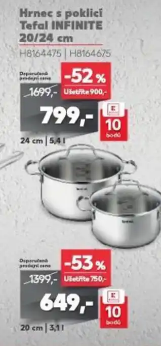 Kaufland Hrnec s poklici Tefal INFINITE 20/24 cm nabídka
