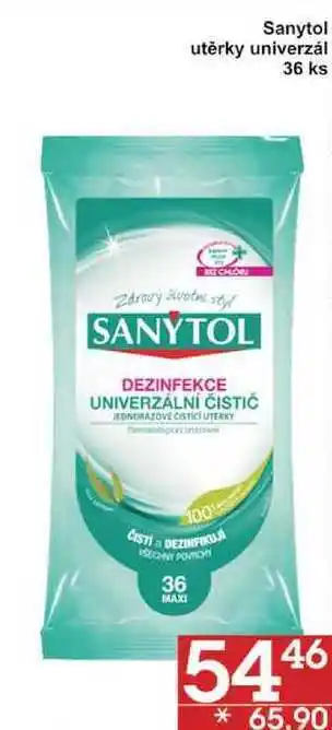 Jip Sanytol utěrky univerzál, 36 ks nabídka
