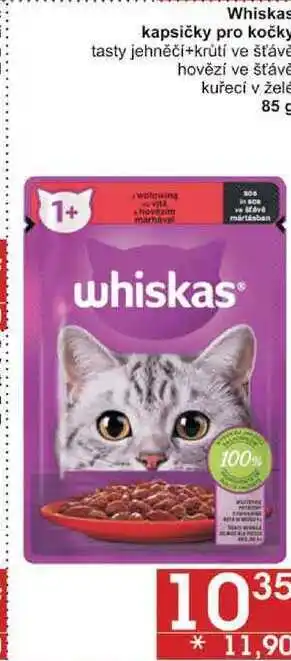 Jip Whiskas kapsičky pro kočky tasty jehněčí+krůtí ve šťávě, 85 g nabídka