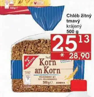 Jip Gut günstig chléb žitný tmavý krájený, 500 g nabídka