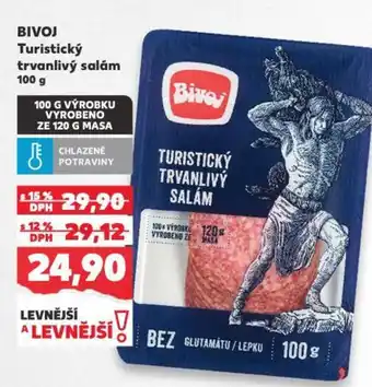 Kaufland BIVOJ Turistický trvanlivý salám 100 g nabídka