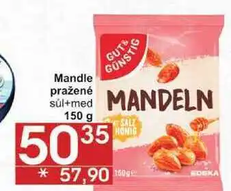 Mandle pražené súl+med, 150 g