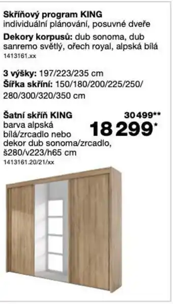 Sconto Šatní skříň KING nabídka