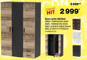 Sconto Šatní skříň BERNO nabídka
