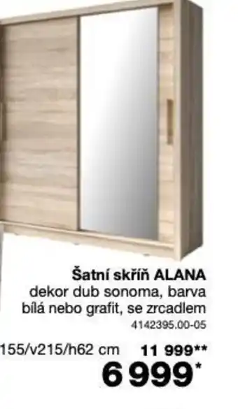 Sconto Šatní skříň ALANA nabídka