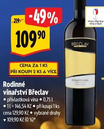 Albert Rodinné vinařství Břeclav nabídka